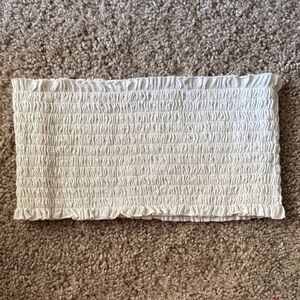 Brandy Melville Cream Smocked Top